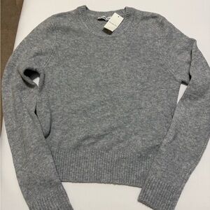 Gray Women's Shrunken Sweater